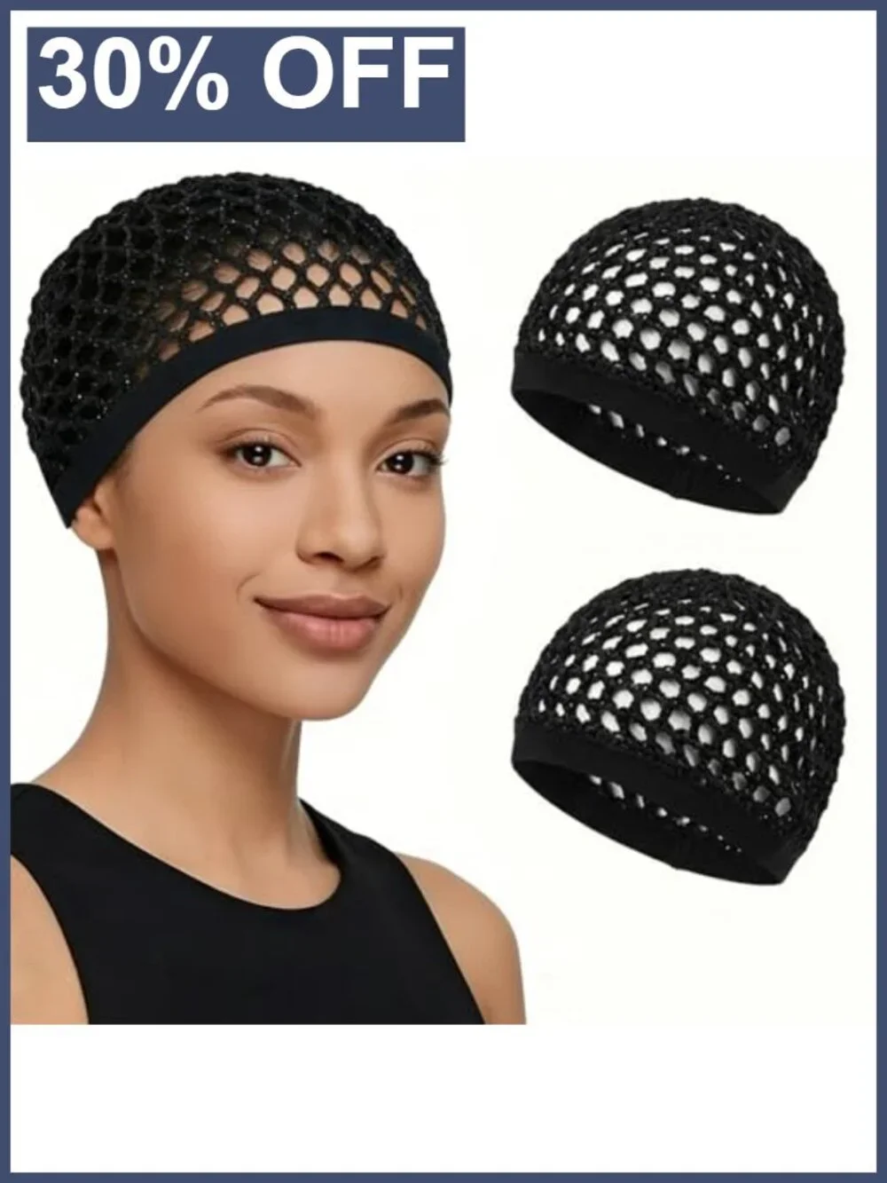 2 Pack Ultra-Wide Soft Mesh Hair Net for Sleeping, Breathable Crochet Wrap